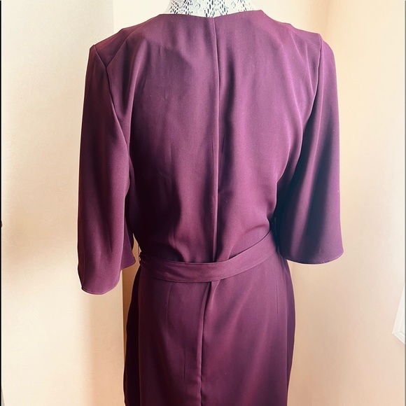 BURGUNDY HALSTON DRESS - Picture 4 of 4